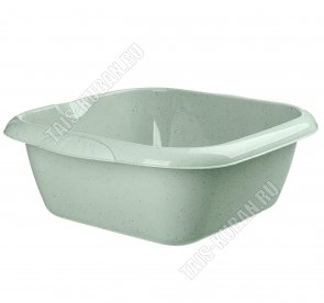 Таз квадрат 12л серо-зелен (38х38 h15см) (20)