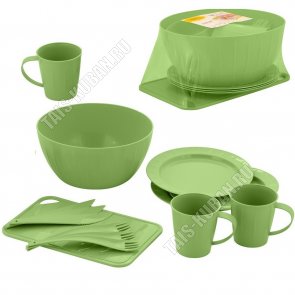 Набор д/пикника 3 перс. 14пр, фисташка 