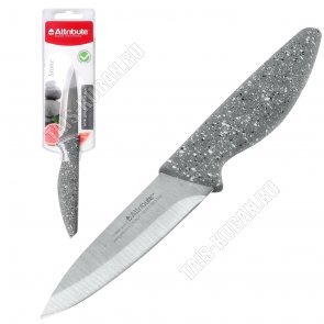 Stone/серый Нож L8см д/овощей,нерж+покрыт.
