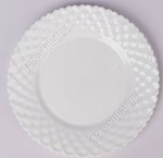 White Тарелка плоская d25см, рельеф 