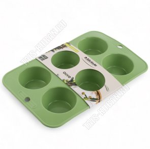 Olive Форма для кексов 6шт прямоугольная 28х18 h3,5см (6) 