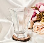 Ваза для цветов FLORA h14см (ф.клеш, квадр.дно)