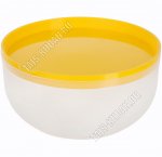 Контейнер желтый/прозр, кругл 0,26л (d10 h10,5см) (96)