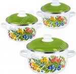 Лесная мелодия Набор кастрюль 3шт (2,0/3,0/4,0л)