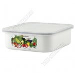 Лоток 1л квадратный с пластиковой крышкой 