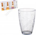 Стакан высокий н-р 3шт 360мл MARMELADE п/уп (8)