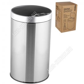 Ведро сенсорн. д/мусора 20л (d25 h43см),внутр.12л, металл (6) Energy 