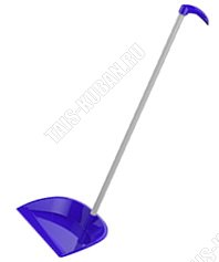 Совок .25х18см,вертикальн.ручка L71см , синий (40) 