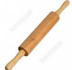 Скалка L50 d4см,2ручки,гевея (12)