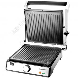 Гриль-пресс 2000Вт 29х26см,серебр (2) 