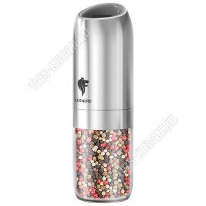 Мельница д/специй гравитационная 6Вт, 176мл, серебро (35) 