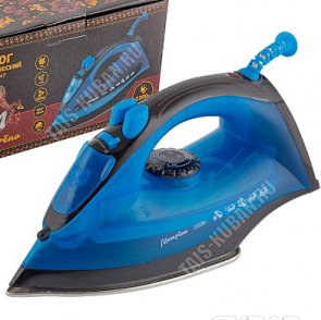 Утюг сталь.подошв.2200Вт.сух.глажка, индикатор нагр,пар,спрей,самоочист,регулир.t,шарнир.вращ.шнура,цв.синий (10)
