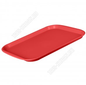 Поднос прям (47х35,5см) красный (20) 