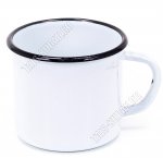 Кружка белая 0,4л с черным ободом (36)