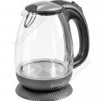 Чайник стекло 1,7л 2200Вт диск,поврот на 360,автооткл,внут.подсвет,защ.от перегр,черн (6)