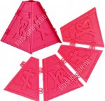 Форма для пасхи (пластик) 0,84л h11 5х5/12х12см, разборная