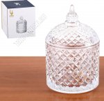 Ваза д/сладостей с крышкой 0,4л d14см h10см 