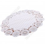 Ажурная салфетка, белая, кругл (d30см) 