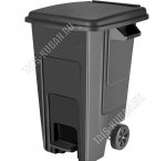 Бак д/мусора на колес+педаль 130л , 