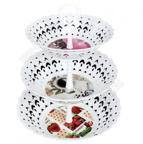 Фруктовница 3-х яр, кругл (d22/26/30 h40см) 