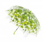 Зонт-трость полуавтомат,прозр d90см 