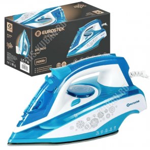 Утюг керамическая подошва 2600Вт пар 45г/мин,для воды 430мл, синий (10) 