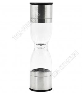 Мельница для специй h14см (акрил+нерж) 2в1 (24) 