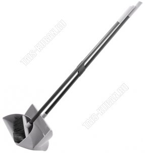 Набор Совок-бокс мягк.кром 26х30см +Щётка L20см,ворс h7см,вертикал.руч.h83см,серебро, Svip (7) 