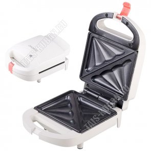 Сэндвичница 650Вт д/2-х ломтик,индик,А/П,белый (10) 