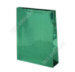 Пакет бумажный,голографический (h34х26см, дно8см) зеленый (12)