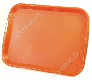 Поднос прям (43х31см) красный (25) 