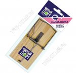 Мышеловка (дерево) 12х6см, мощная пружина, Чистый дом (144)