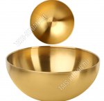 Миска (металл) 2,0л d20 h10cм,золото