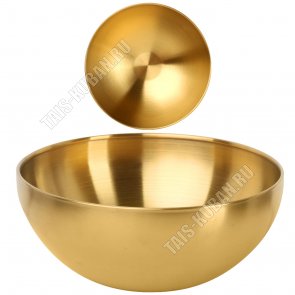 Миска (металл) 2,0л d20 h10cм,золото 