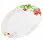 Услада/Клубника Блюдо овал 36см, б/уп (12)
