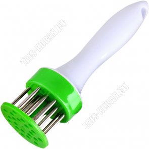 Рыхлитель д/мяса L19см 18 игл,нерж+пласт.руч,бел/зел