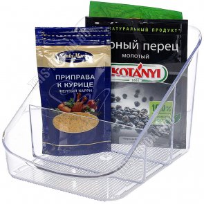 Органайзер д/специй 3-секц, прозр (17х15 h13см) (16)