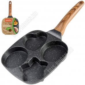 Nordic Stone Сковорода-оладница квадратная 19х19см на 4шт фигурная (12) 