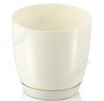 Кашпо Глория слоновая кость 2,0л d15 h14,5см,с поддон (54)