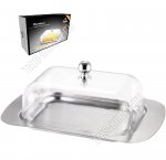 Масленка 19х12см h10см,нержавеющая сталь с акриловой крышкой (48)