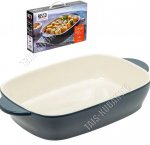 Керамика Форма прямоугольная 1,0л (27х16 h5см),темно-синий/кремовый (12)