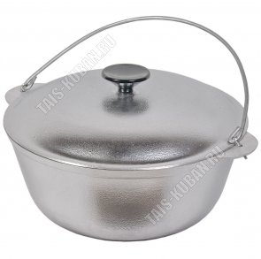 Казан походный 3,0л d22 h12см с металлической крышкой и дужкой (10)