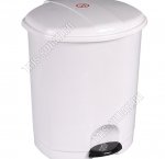 Ведро д/мусора с педал 18л белый, овал (31х29,5 h39см) внут.съем.ведро (4) 