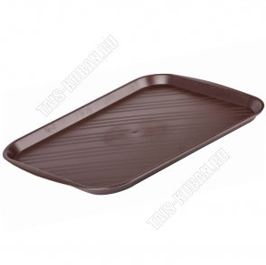 Поднос прям.(48х36 h2,5см) коричневый (10) 