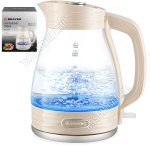 Чайник стекло 1,7л 2200Вт, бежев (6)