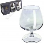 Перламутр (радуга) Бокал н-р 3шт д/коньяка 410мл