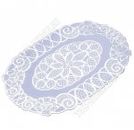 Ажурная салфетка, белая, овал (30х46см) 