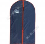 Чехол д/одежды,на молнии (60х100см) прозр.окошко,синий, неткан.мат-л,уп.пакет с подвес (60)