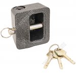 АЛЛЮР Замок навесной, 8х5,5х4см, d11,5мм, антич.серебр, ВС2-10-01С (18)