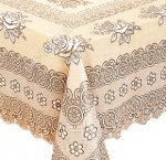 Скатерть ажурная, прям.(110х140см) кремов/коричн 